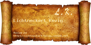 Lichtneckert Kevin névjegykártya