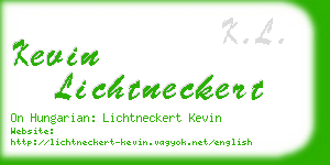 kevin lichtneckert business card